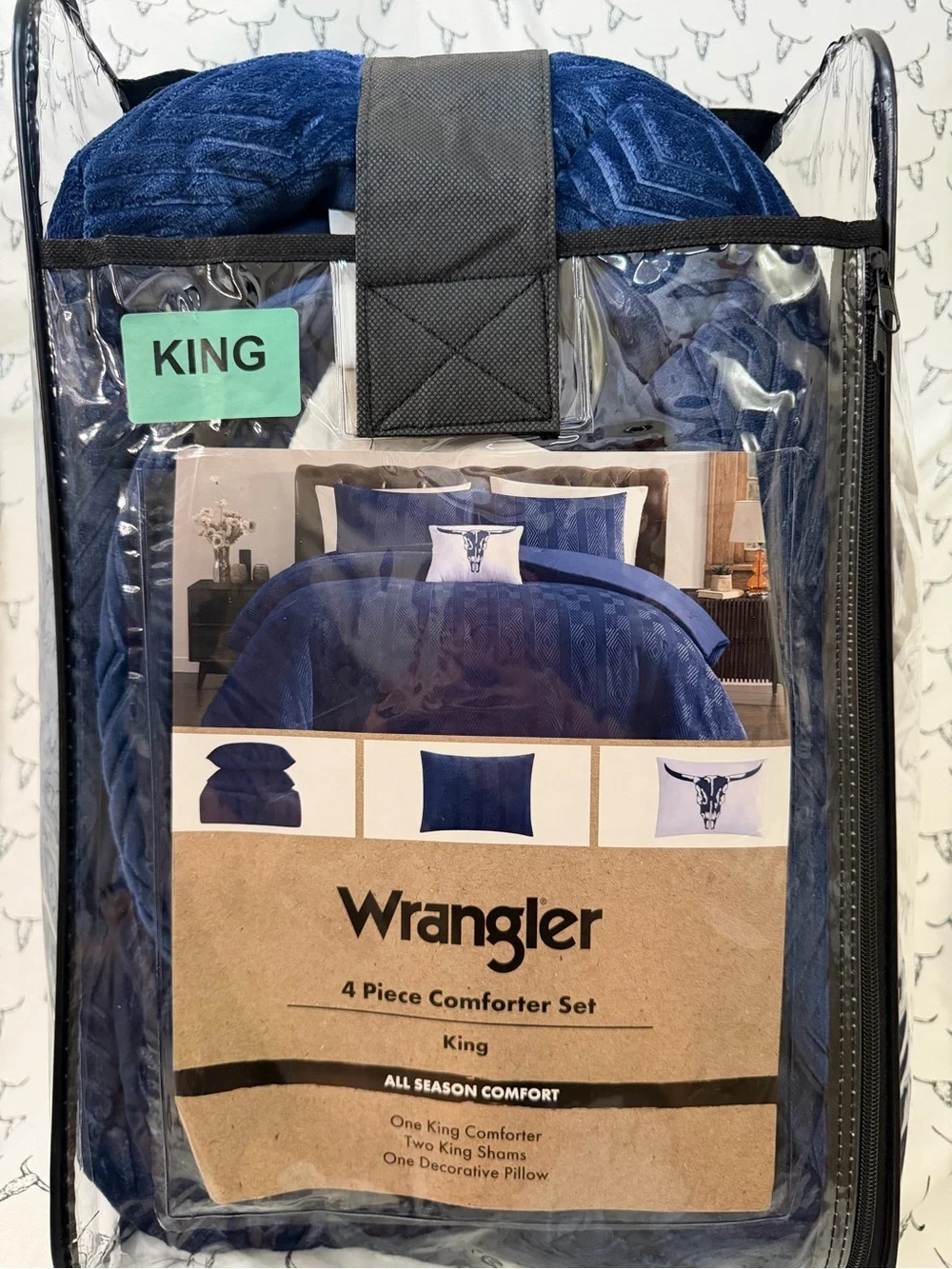 Wrangler King Comforter Set in Deep Blue